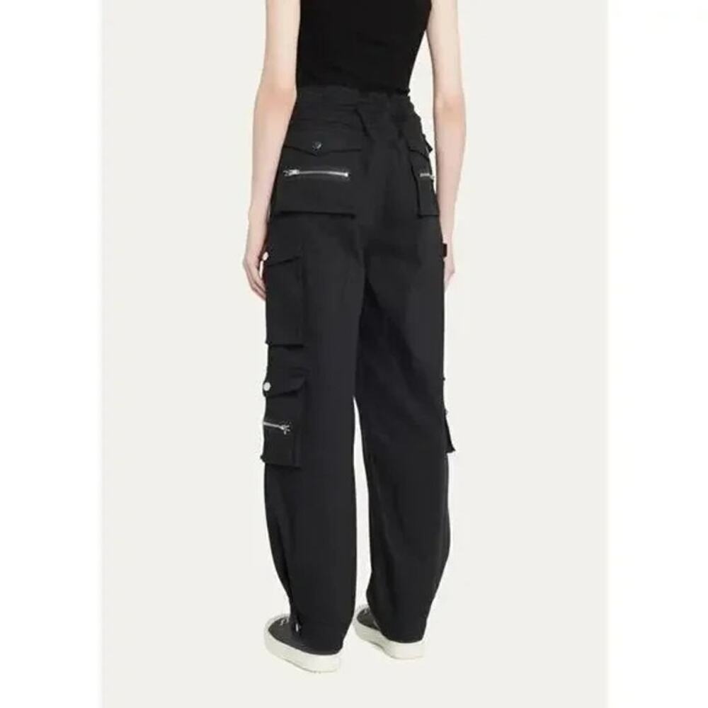 Revolve EB Denim Y2K Wide-Leg Cargo Pants High Rise Tapered Fit Black Size XXS